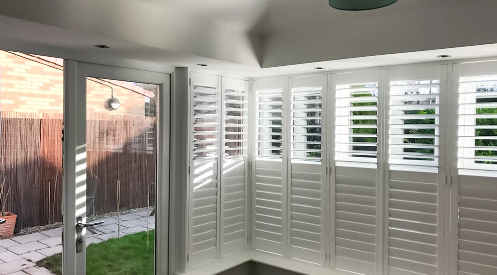 Shutter blinds for conservatory